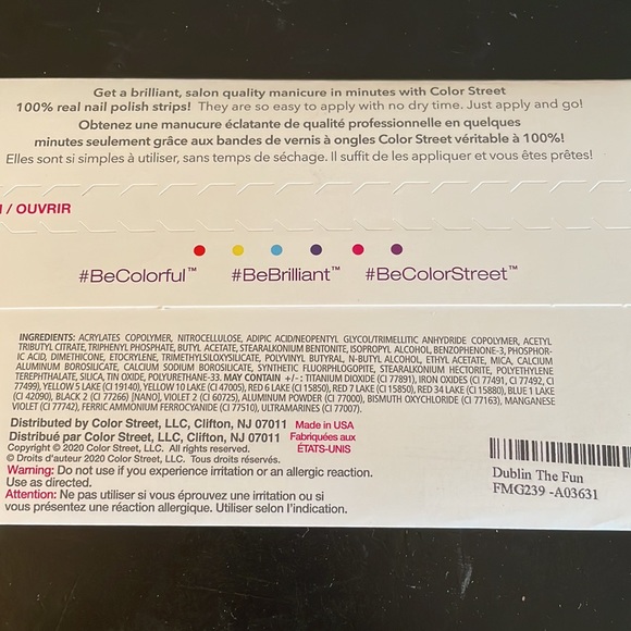 Color Street Nail Polish Strips - Dublin the Fun - Picture 4 of 5